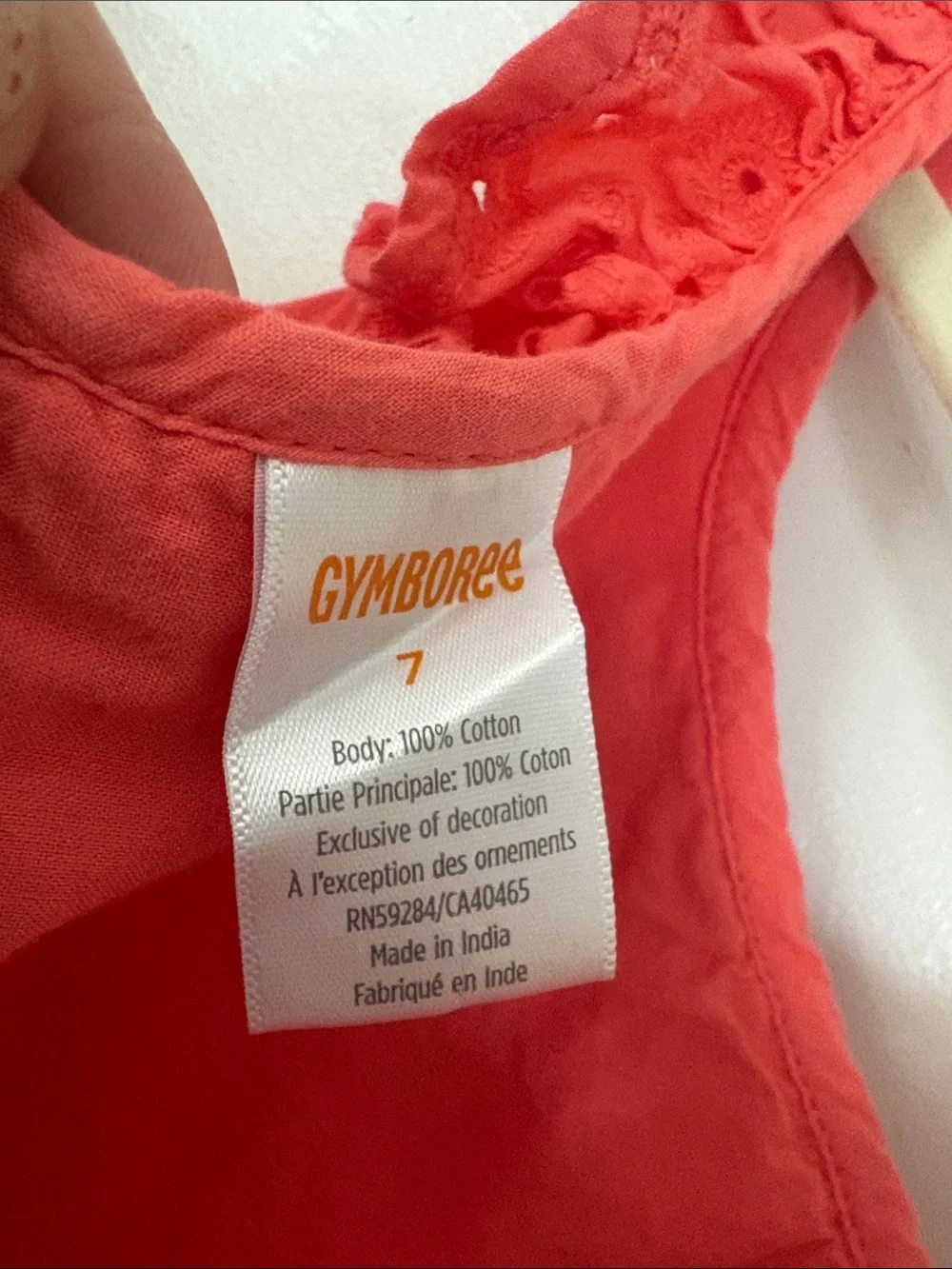Gymboree Coral Eyelet Ruffle Sundress